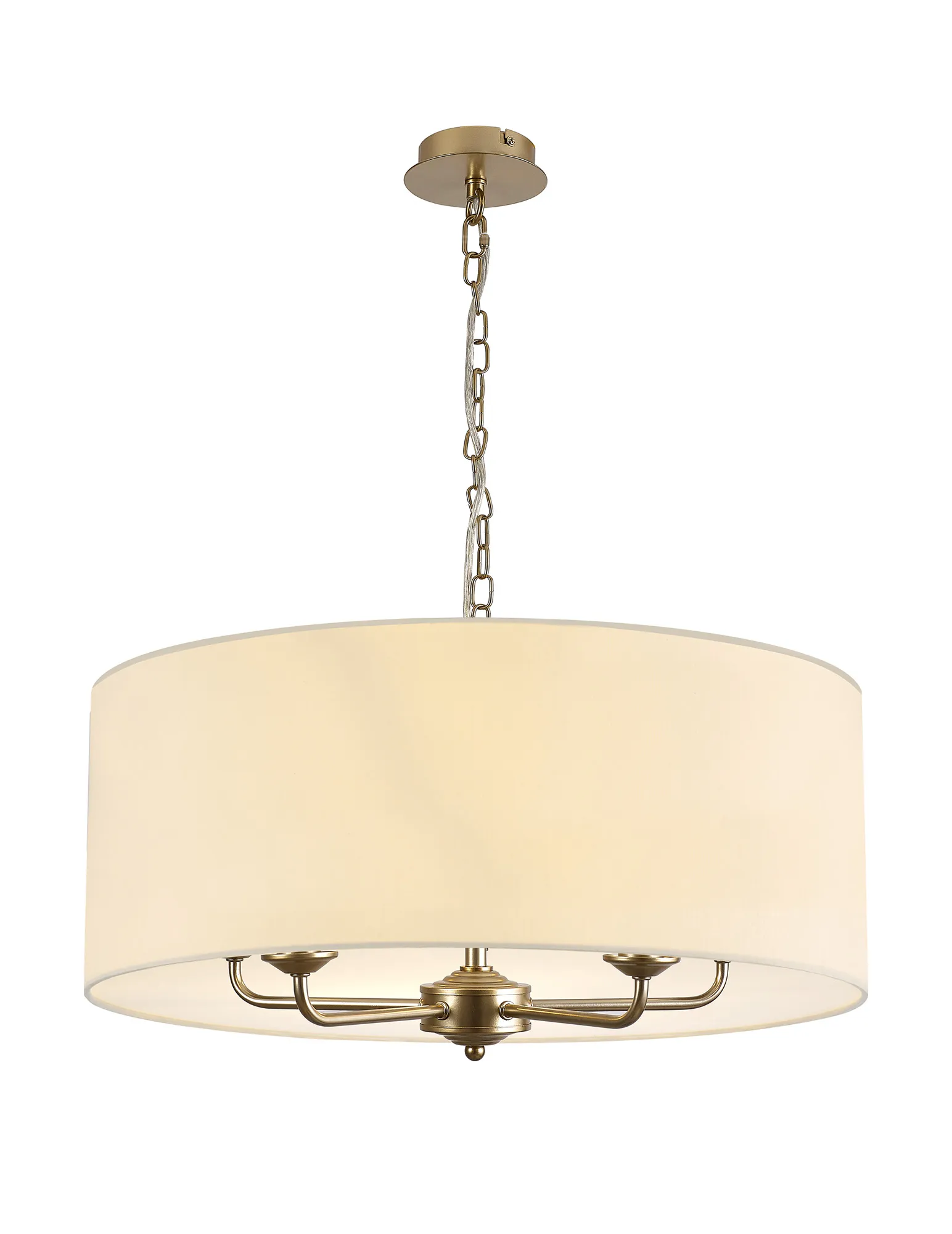 DK0981  Banyan 60cm 5 Light Pendant Champagne Gold; Ivory Pearl